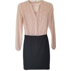 Candies | Blush Blouse Black Pencil Dress Sz XS